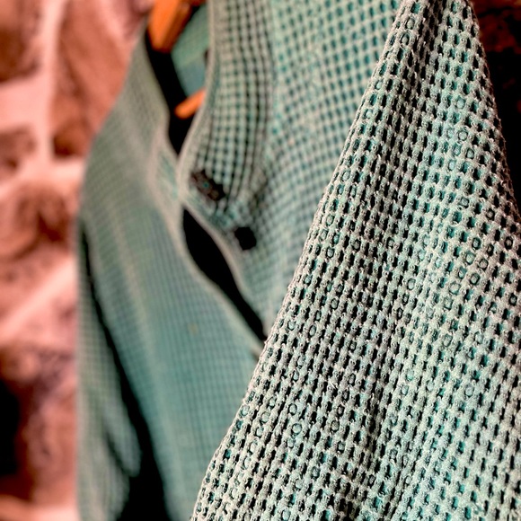 VINTAGE Waffle cardigan in Robins Egg Blue - Picture 4 of 4